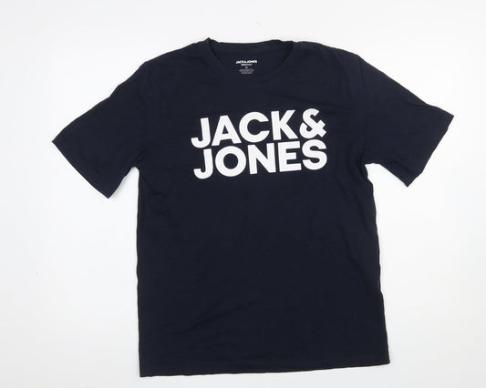 Mens UK Size M JACK & JONES Blue  T-Shirt