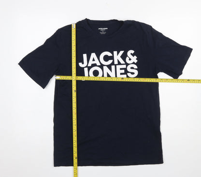 Mens UK Size M JACK & JONES Blue  T-Shirt