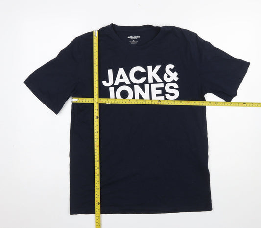 Mens UK Size M JACK & JONES Blue  T-Shirt