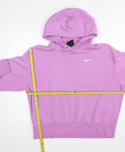 Womens UK Size M Nike Purple Pullover Hoodie