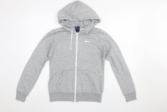 Womens UK Size S Nike Grey Full Zip Hoodie