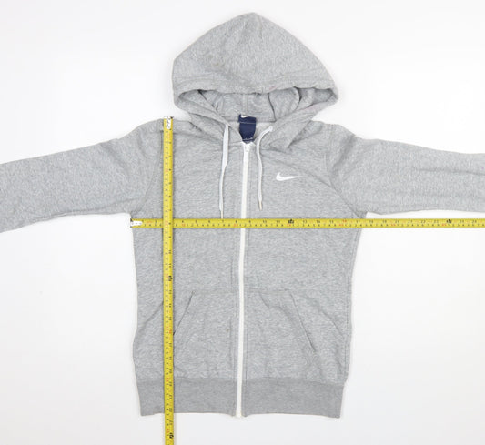 Womens UK Size S Nike Grey Full Zip Hoodie