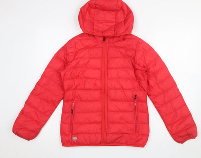 Womens UK Size 2XS Trespass Red Puffer Jacket