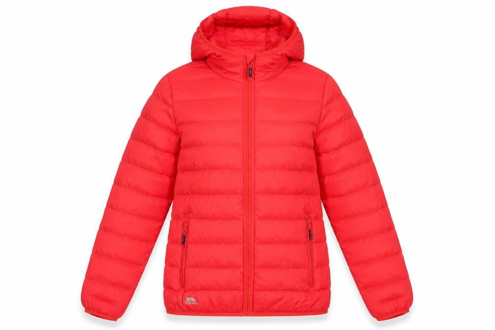 Womens UK Size 2XS Trespass Red Puffer Jacket