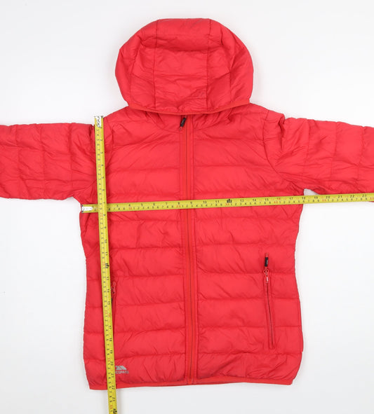 Womens UK Size 2XS Trespass Red Puffer Jacket