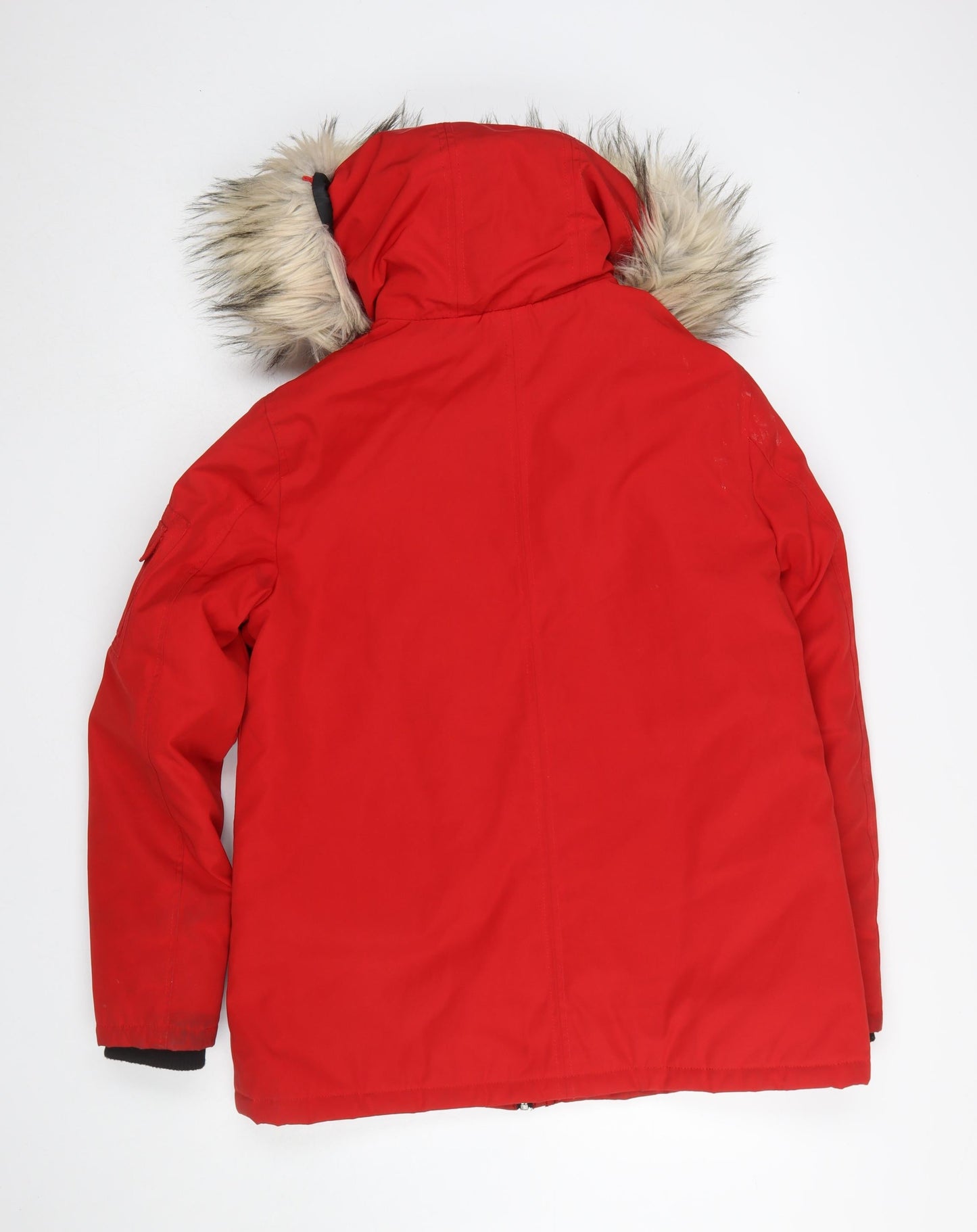 Womens UK Size 12 New Look Red Parka Coat