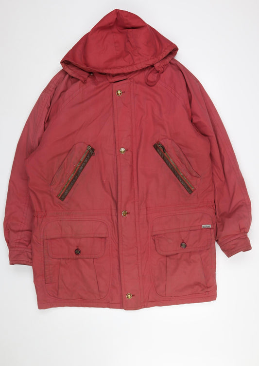 Mens UK Size 42 Bush Sportswear Red Parka Coat