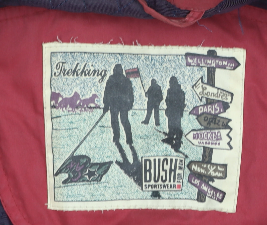 Mens UK Size 42 Bush Sportswear Red Parka Coat