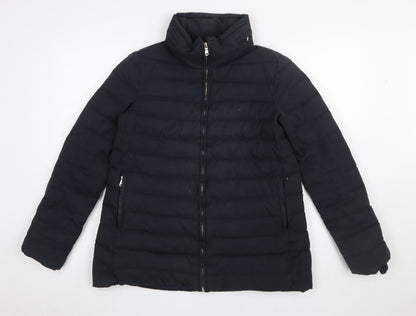 Womens UK Size 10 Zara Black Puffer Jacket