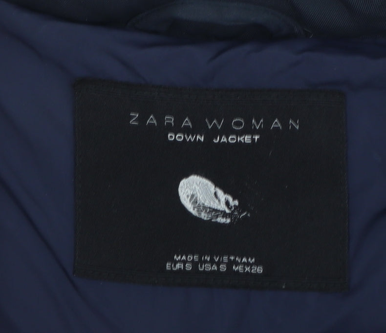 Womens UK Size 10 Zara Black Puffer Jacket