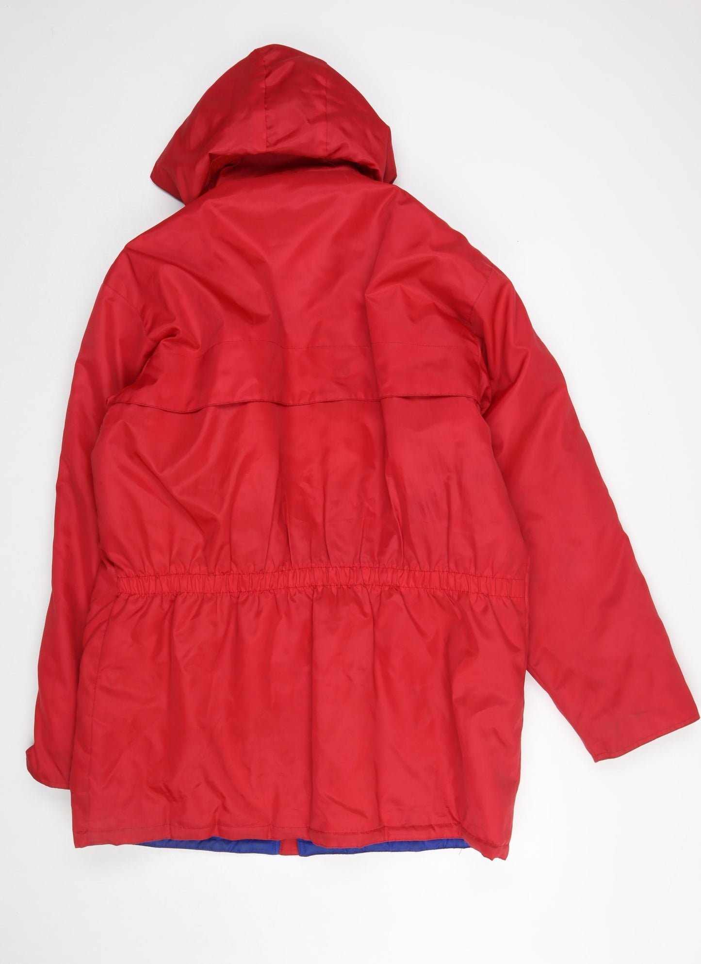 Mens UK Size L Orient Lines Red Parka Coat