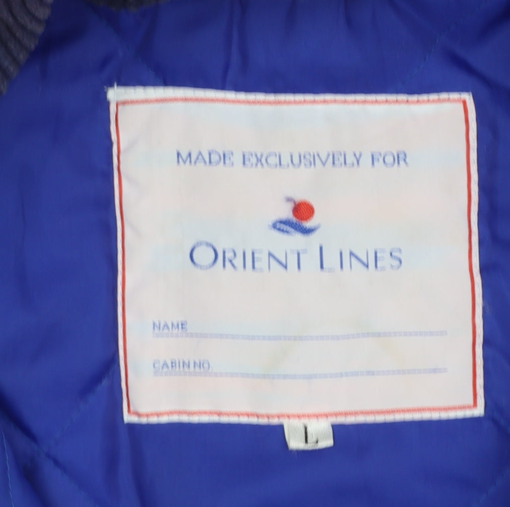Mens UK Size L Orient Lines Red Parka Coat