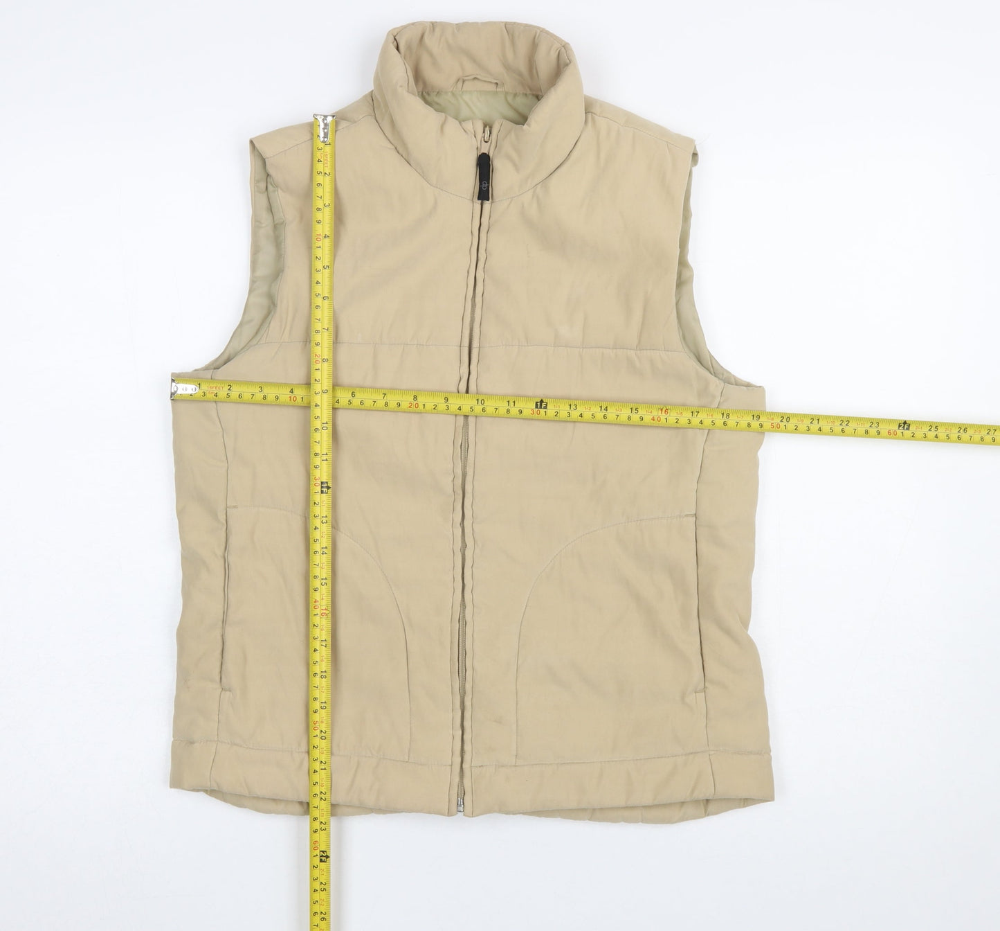 Womens UK Size 12 Dorothy Perkins Beige Bodywarmer