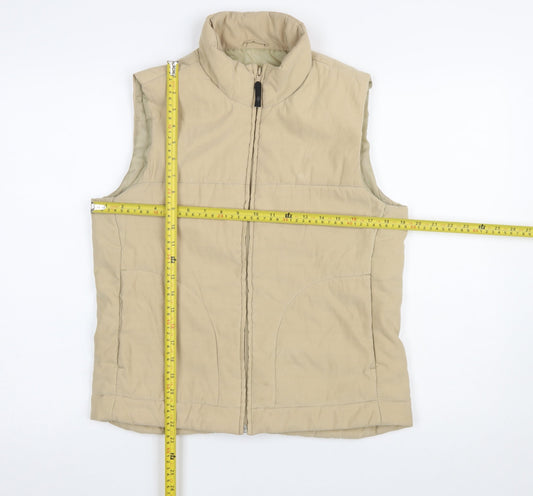 Womens UK Size 12 Dorothy Perkins Beige Bodywarmer