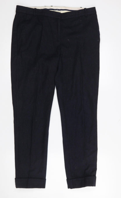 Womens UK Size 12 Jigsaw Regular Fit Business Formal Workwear Black Trousers