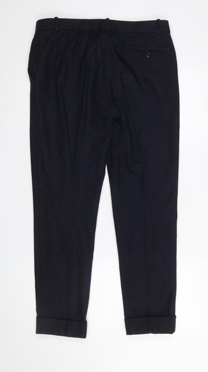 Womens UK Size 12 Jigsaw Regular Fit Business Formal Workwear Black Trousers