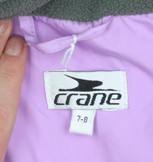 Girls UK Size 7-8 Years Crane Purple Ski Jacket