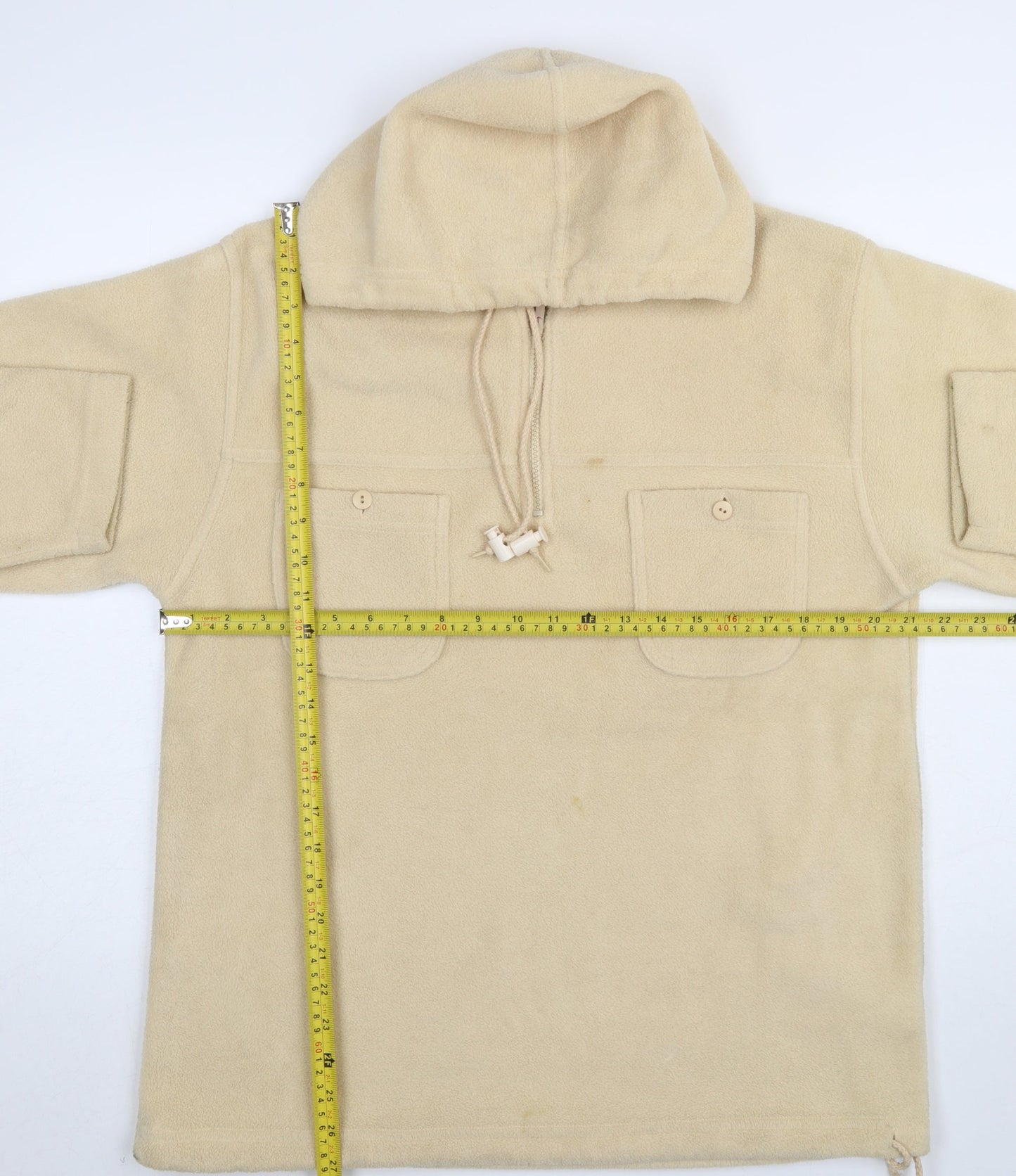 Womens UK Size S Fabrizio Beige Pullover Hoodie