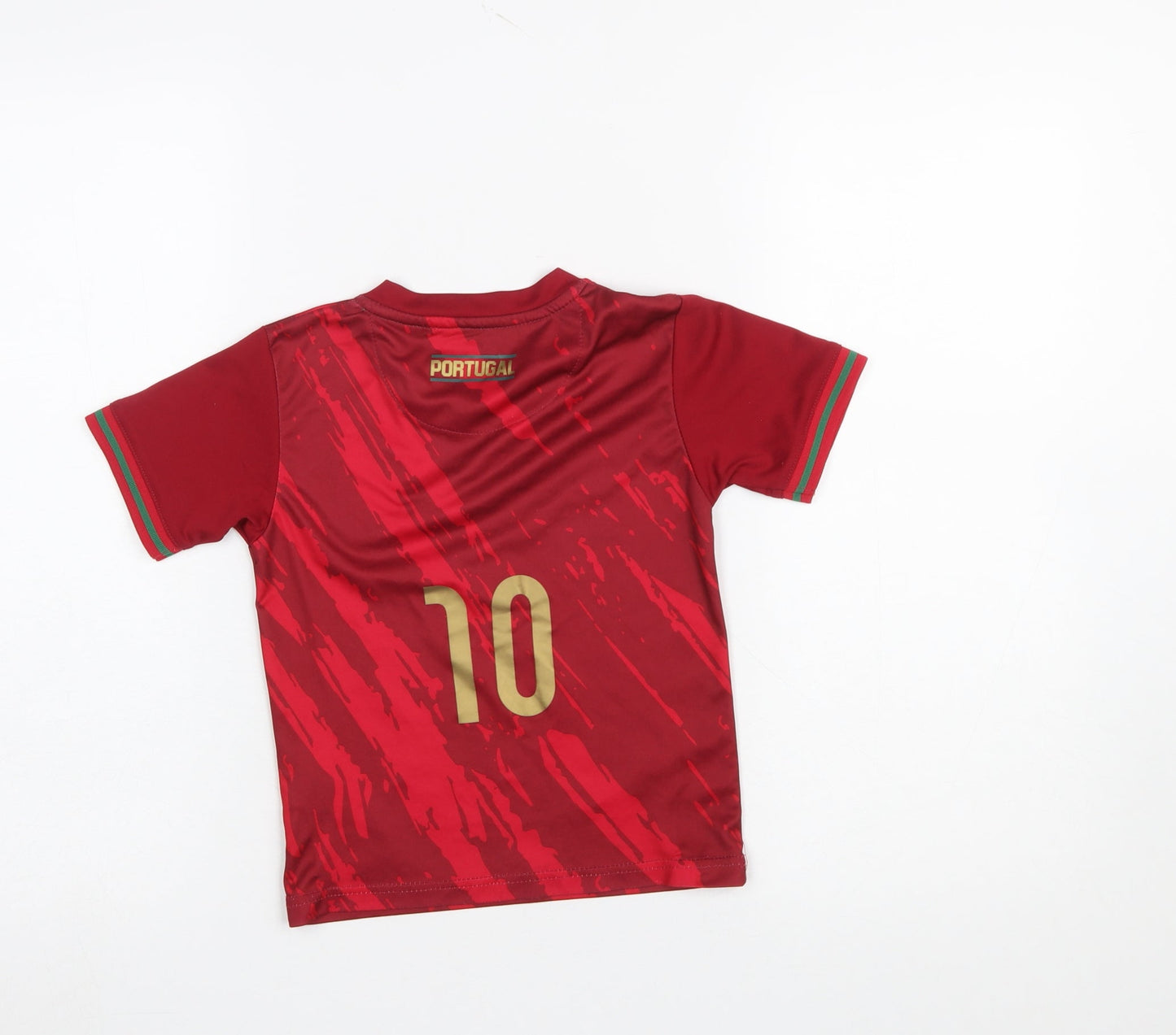 Forca Portugal Boys Red Football Jersey T-Shirt 3 Years Short Sleeve