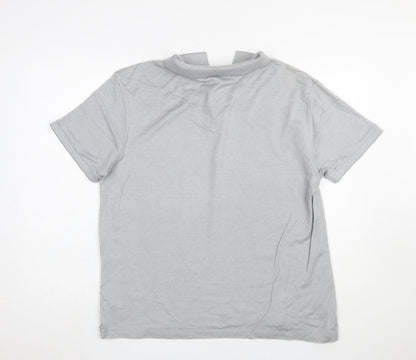 Jasper Conran Mens Grey Cotton Polo Shirt Size L Regular Fit