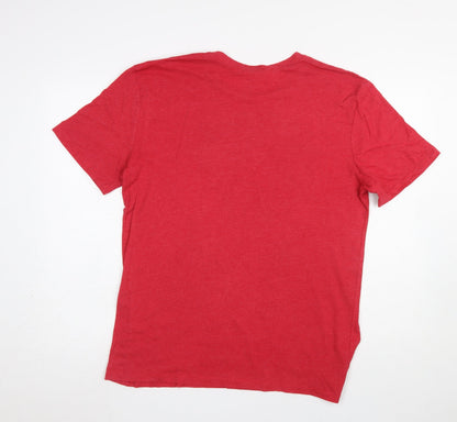 Mens UK Size L Marvel Red  T-Shirt