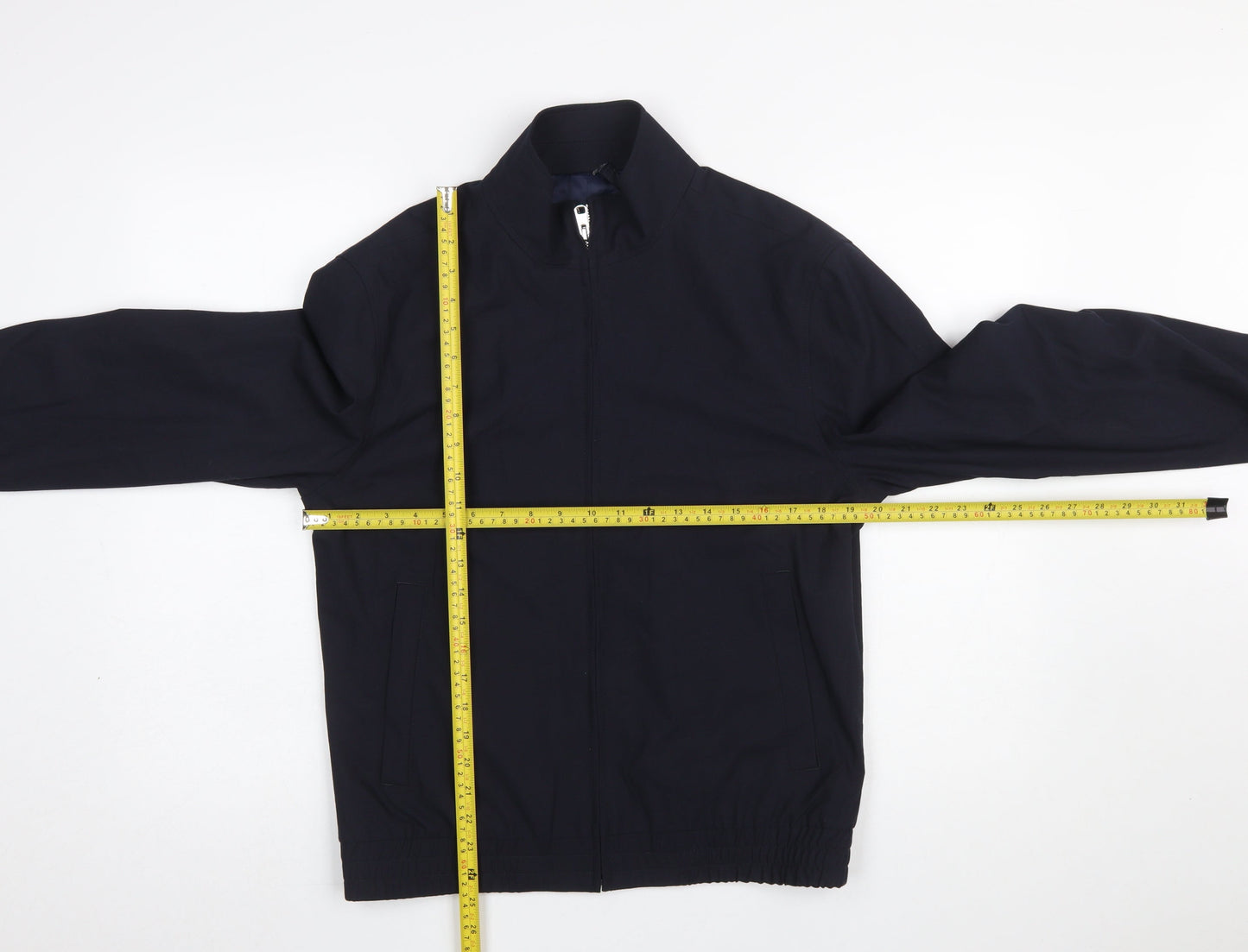 Marks and Spencer Men's Navy Blue Small Stretch Zip Jacket