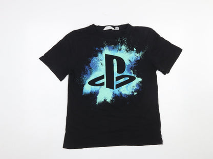 Boys UK Size 14-15 Years H&M Black Basic T-Shirt