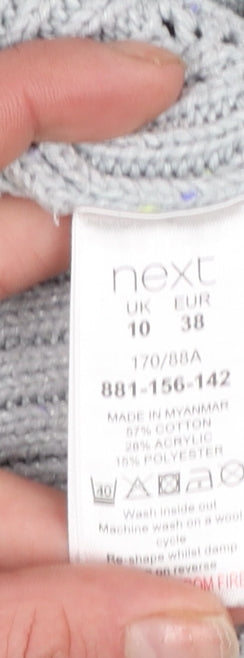 Womens UK Size 10 NEXT Grey Pullover Jumper