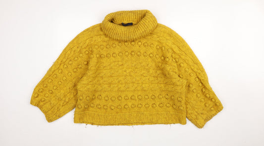 Womens UK Size L Marks and Spencer Yellow Pullover Jumper