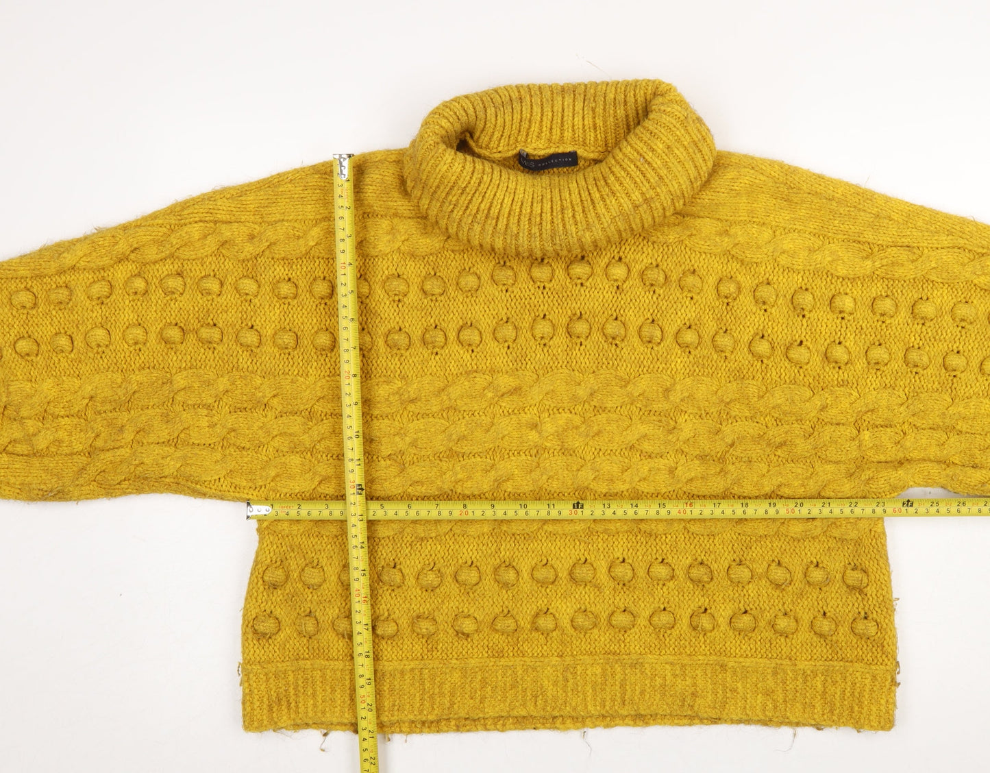 Womens UK Size L Marks and Spencer Yellow Pullover Jumper