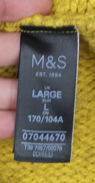 Womens UK Size L Marks and Spencer Yellow Pullover Jumper