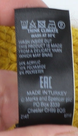Womens UK Size L Marks and Spencer Yellow Pullover Jumper