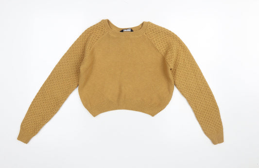 Womens UK Size 4 Miss Selfridge Brown Pullover Jumper