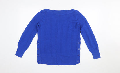 Womens UK Size 8 Marks and Spencer Blue Pullover Jumper