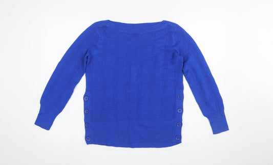 Womens UK Size 8 Marks and Spencer Blue Pullover Jumper