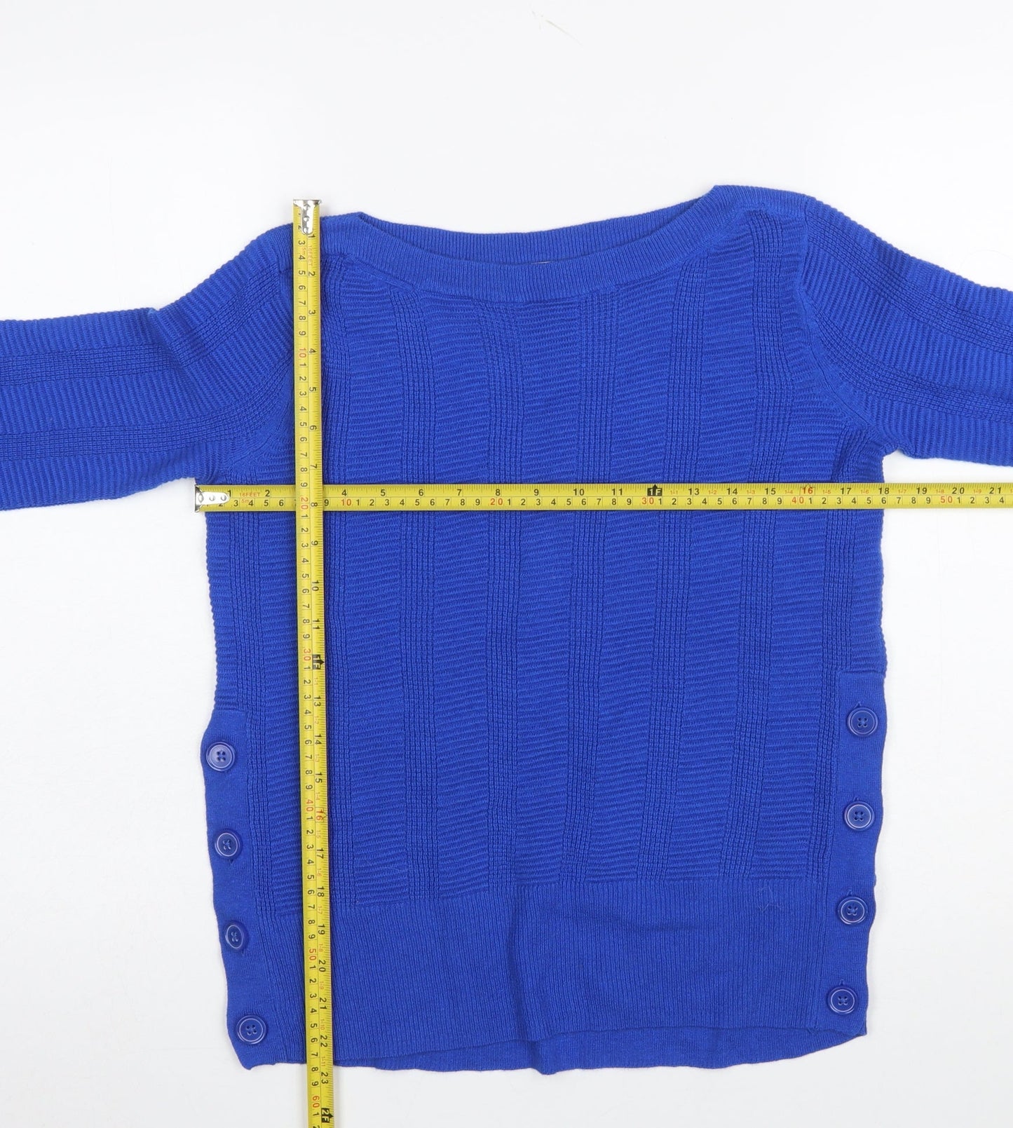 Womens UK Size 8 Marks and Spencer Blue Pullover Jumper