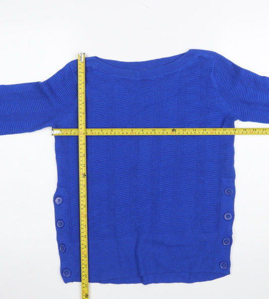 Womens UK Size 8 Marks and Spencer Blue Pullover Jumper