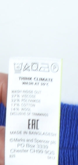 Womens UK Size 8 Marks and Spencer Blue Pullover Jumper