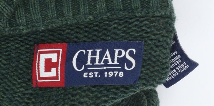 Womens UK Size M Chaps Green Henley Jumper