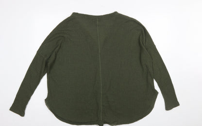 Womens UK Size S Out From Under Green Basic Button-Up
