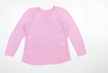 Womens UK Size 16 BRAX Pink Pullover Jumper