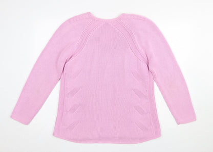 Womens UK Size 16 BRAX Pink Pullover Jumper