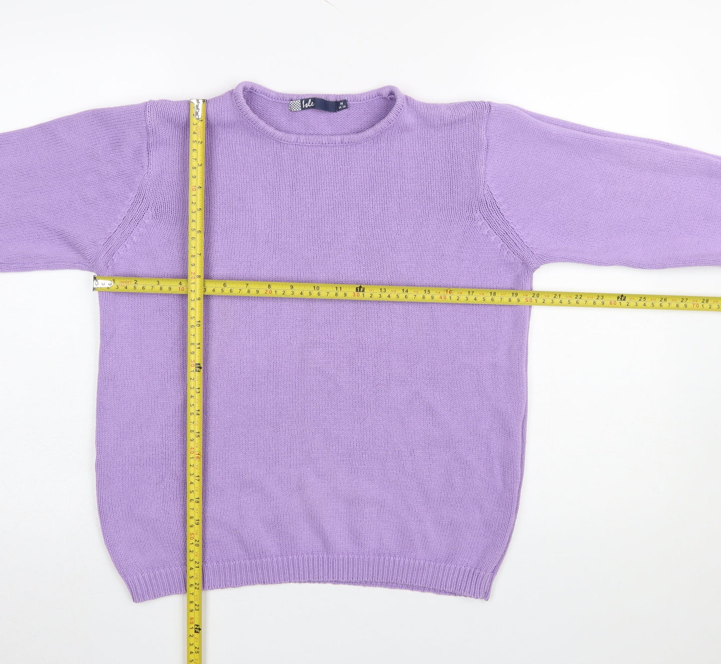 Womens UK Size M Isle Purple Pullover Jumper