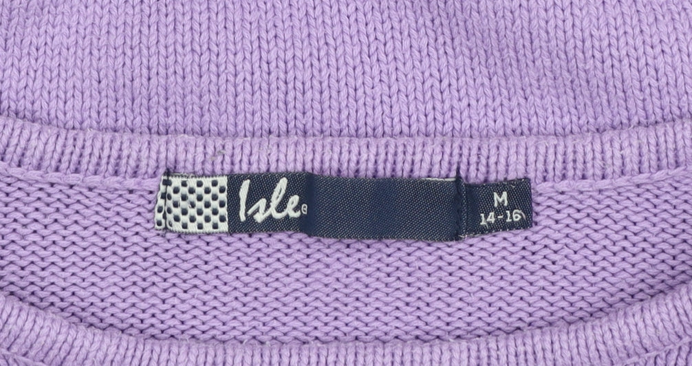 Womens UK Size M Isle Purple Pullover Jumper
