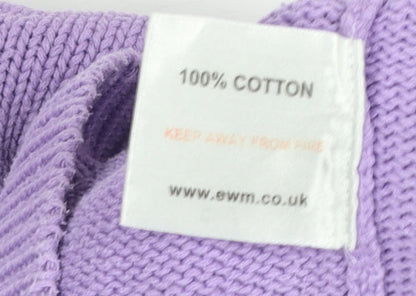 Womens UK Size M Isle Purple Pullover Jumper