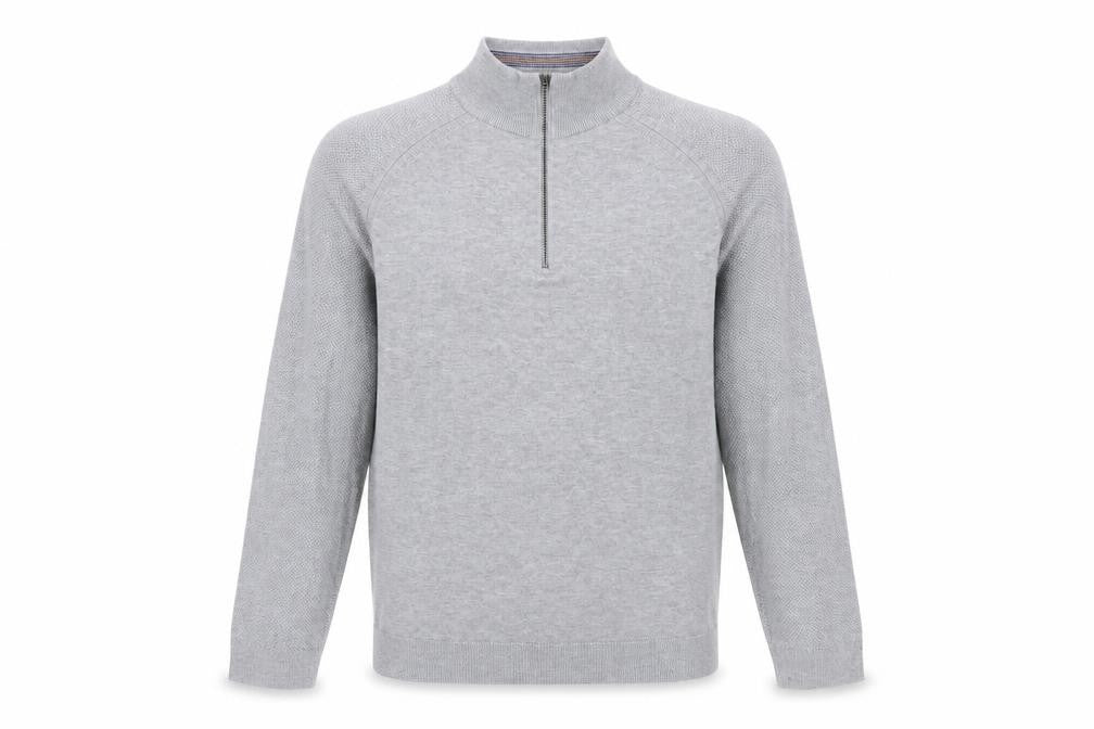 Mens UK Size L Ted Baker Grey 1/2 Zip Jumper