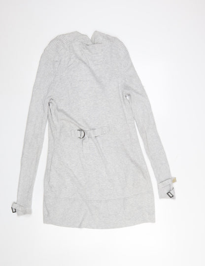 Womens UK Size 8 Mint Velvet Grey Wrap Jumper