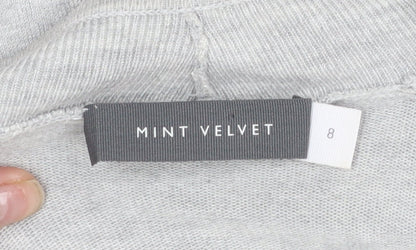 Womens UK Size 8 Mint Velvet Grey Wrap Jumper