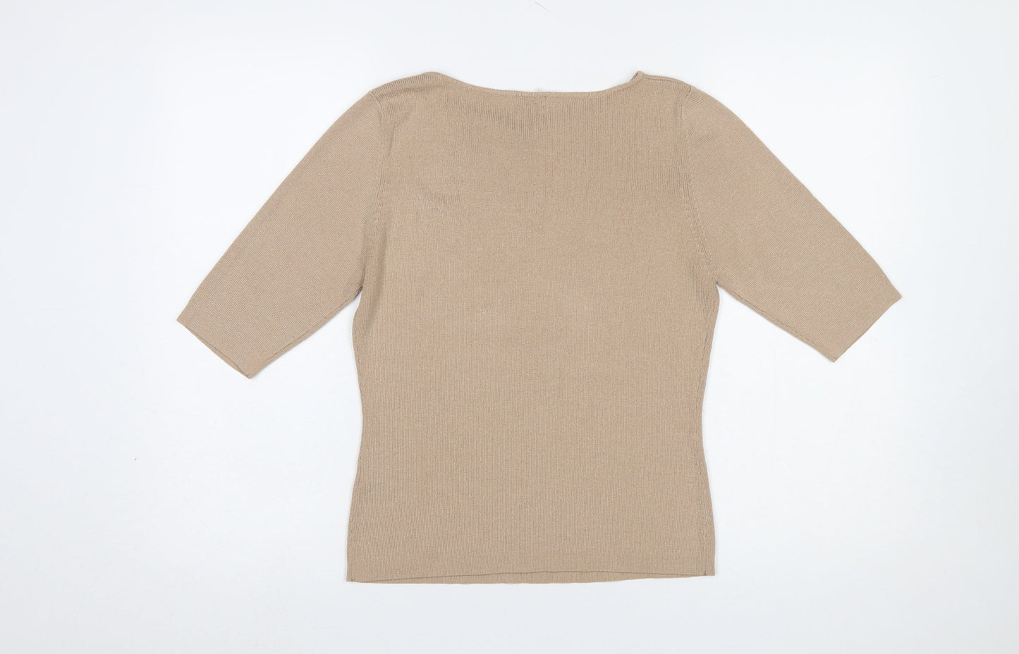 Womens UK Size 14 Debenhams Beige Pullover Jumper