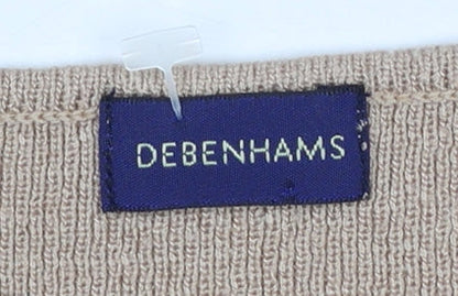 Womens UK Size 14 Debenhams Beige Pullover Jumper